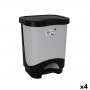 Secchio della Spazzatura a Pedale Tontarelli Idea 24 L Nero Grigio 35