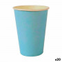 Set de Verres Algon Produits à usage unique Carton Bleu 20 Pièces 22