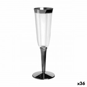 Lot de coupes réutilisables Algon Cava Argenté 3 Pièces 180 ml (36 