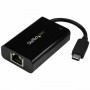 Adapteur réseau USB C Startech US1GC30PD Gigabit Ethernet Noir