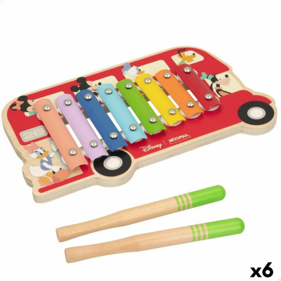Xilofono Disney Legno Plastica 26 x 2,2 x 15 cm (6 Unità)