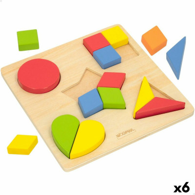 Puzzle enfant en bois Woomax Formes + 12 Mois 16 Pièces (6 Unités) s