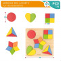 Puzzle di Legno per Bambini Woomax Forme + 12 Mesi 16 Pezzi (6 Unità)