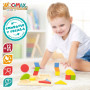 Puzzle di Legno per Bambini Woomax Forme + 12 Mesi 16 Pezzi (6 Unità)