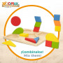 Puzzle enfant en bois Woomax Formes + 12 Mois 16 Pièces (6 Unités) s