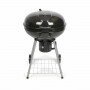 Coal Barbecue with Cover and Wheels Livoo DOC270 Black Metal Circular