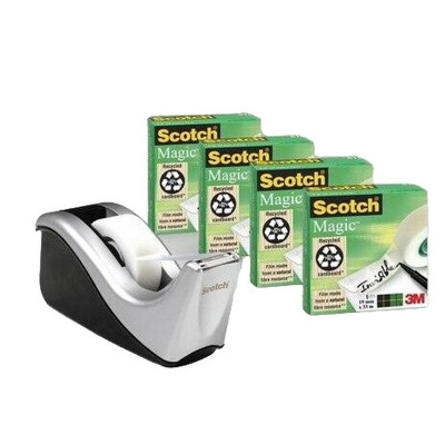 Set di Nastri Adesivi Scotch C60-ST4 5 Pezzi 19 x 33 mm Nero/Grigio