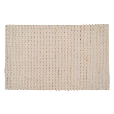 Tappeto Bianco Naturale 70 % cotone 30 % Juta 200 x 290 cm