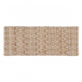 Tappeto Bianco Naturale 60 % Cotone Juta 170 x 70 cm