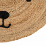 Tappeto Beige 100 % Juta 100 x 100 cm