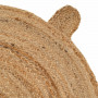 Carpet Beige 100 % Jute 100 x 100 cm