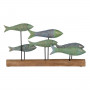 Figurine Décorative Vert Naturel Poissons 56 x 7 x 31 cm sur la caver