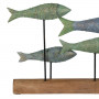 Figurine Décorative Vert Naturel Poissons 56 x 7 x 31 cm sur la caver