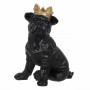Figurine Décorative Noir Doré Chien 15,5 x 18,4 x 25,5 cm sur la cav