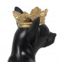 Figurine Décorative Noir Doré Chien 17 x 11,7 x 25,5 cm sur la caver