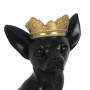Figurine Décorative Noir Doré Chien 17 x 11,7 x 25,5 cm sur la caver