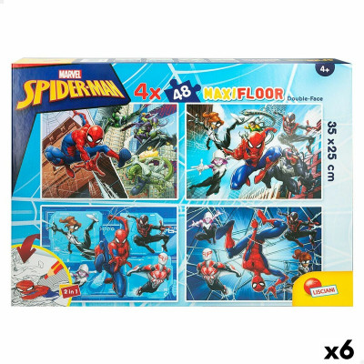 Puzzle per Bambini Spider-Man Double-face 4 in 1 48 Pezzi 35 x 1,5 x 2
