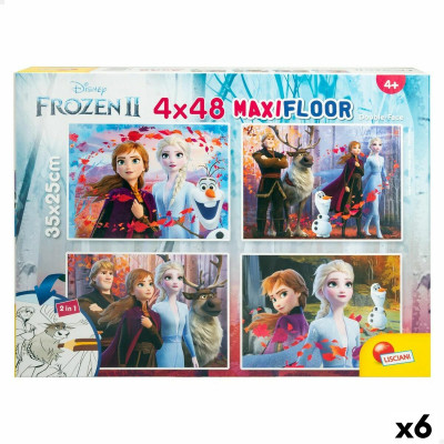 Puzzle per Bambini Frozen Double-face 4 in 1 48 Pezzi 35 x 1,5 x 25 cm
