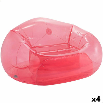 Aufblasbarer Pool-Sessel Intex Beanless Durchsichtig Rosa 137 x 74 x 1