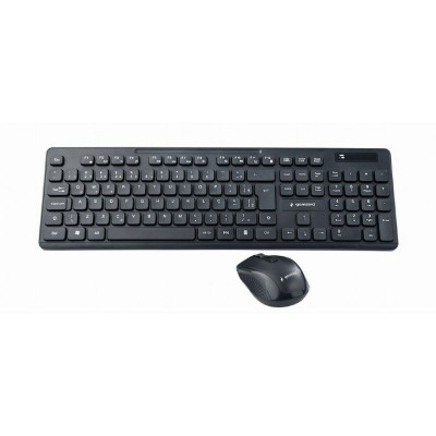 Keyboard and Mouse GEMBIRD KBS-WCH-03 Qwerty UK Black Monochrome QWERT