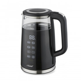 Bollitore Feel Maestro MR-049 Nero Trasparente Cristallo Vetro Borosil