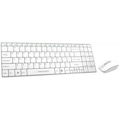 clavier et souris Esperanza EK122W Blanc QWERTY sur la caverne des pri