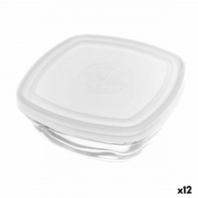 Square Lunch Box with Lid Duralex FreshBox Transparent 300 ml 11 x 11