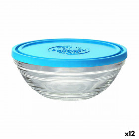 Porta Pranzo Rotondo con Coperchio Duralex FreshBox Azzurro 310 ml (12