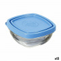 Porta Pranzo Quadrato con Coperchio Duralex FreshBox Azzurro 150 ml 9