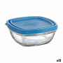 Porta Pranzo Quadrato con Coperchio Duralex FreshBox Azzurro 300 ml 11