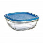 Porta Pranzo Quadrato con Coperchio Duralex FreshBox Azzurro 3 L 23 x