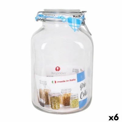 Vaso Borgonovo Ermetico Trasparente Cristallo 4,25 L 14,5 x 14,5 x 26