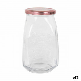 Barattolo In Vetro Trasparente Inde Tasty Con coperchio 1,05 L (12 Uni
