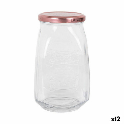 Barattolo In Vetro Trasparente Inde Tasty Con coperchio 1,05 L (12 Uni
