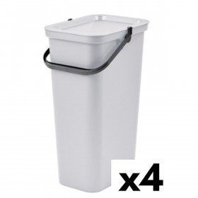 Secchio per Raccolta Differenziata Tontarelli Moda 38 L Bianco (4 Unit