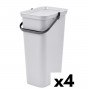 Secchio per Raccolta Differenziata Tontarelli Moda 38 L Bianco (4 Unit