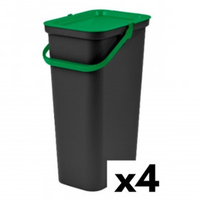 Secchio per Raccolta Differenziata Tontarelli Moda 38 L Verde (4 Unit