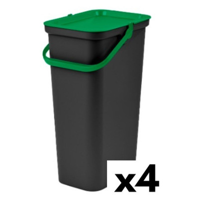 Secchio per Raccolta Differenziata Tontarelli Moda 38 L Verde (4 Unit