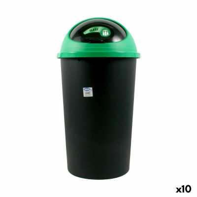 Secchio per la Spazzatura Tontarelli Big hoop Nero Verde 50 L 39 x 39