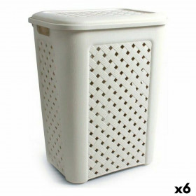 Cesto per i Panni Tontarelli Arianna Con coperchio Beige 43,5 x 33,5 x