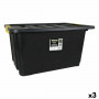 Storage Box with Lid Bricotech Brico 75 x 51 x 39 cm (3 Units) (100 L) (75 x 51 x 39 cm)