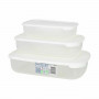 Set di 3 scatole porta pranzo Tontarelli Family Bianco Rettangolare 29