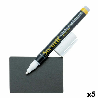 Ardoise Securit Avec support Lot 5,2 x 7,4 cm 20 Unités Noir sur la c