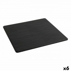 Piatto da pranzo Inde Africa Nero Melammina Quadrato 35 x 35 x 0,7 cm