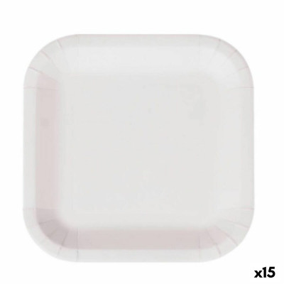 Plate set Algon Disposable White Cardboard 26 cm (15 Units)