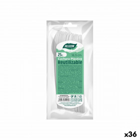 Ensemble de Cuillères Algon Réutilisable Blanc 36 Unités 16,5 cm su