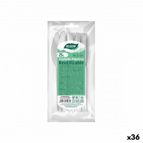 Ensemble de Couteaux Algon Réutilisable Blanc 36 Unités 16,5 cm sur 