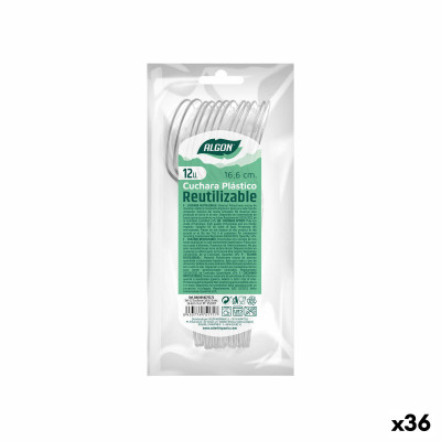 Ensemble de Cuillères Algon Réutilisable Transparent 36 Unités 16,6