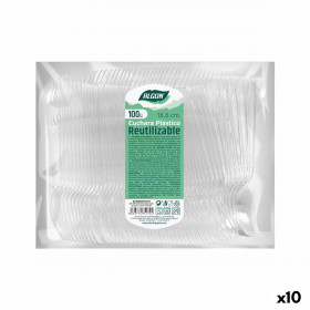 Ensemble de Cuillères Algon Réutilisable Transparent 10 Unités 16,6