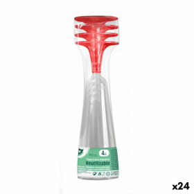 Calici da champagne riutilizzabili Algon Rosso 24 Unità 150 ml (4 Pez